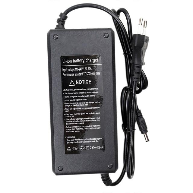 Chargeur 12V 24V 36V 48V 60V 72V 2A 3A 5A Chargeur de Pack Batterie Lithium-ion 42V 54.6V 5A Charge Rapide Intelligente Prise UE Avec Ventilateur de Refroidissement