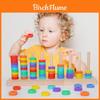 Wooden Rainbow Stackers For Toddler Hand Eye Coordination Educational Toy For 3 To 6 Years