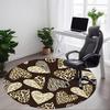 1pc Heart Patterns Office Round Rug, Non-slip, Soft and Durable Office Rug for Interior Decoration, Perfect for Office,Decoration Yy260204039