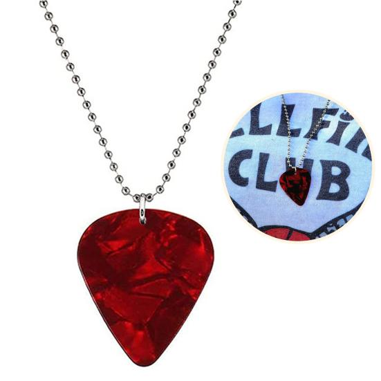 Men Necklace Decorative All-match Unisex High-Cold Guitar Pick Pendant Necklace for Daily Wear