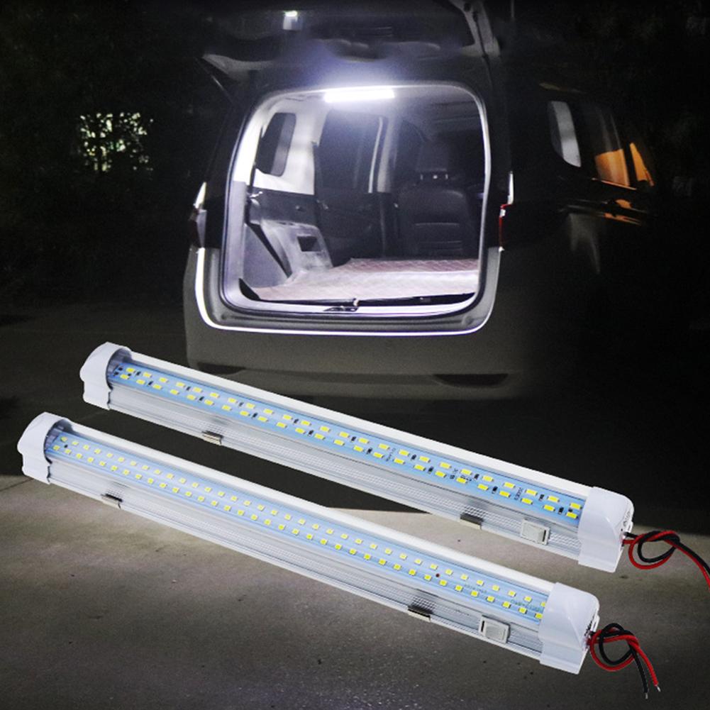 12V 72LED Auto Innenraum Lichtleiste Bar Lampe Van Bus Wohnwagen Ein/Aus Schalter 4.5W Auto Kofferraum Lampe LED Gepäckraumleuchte