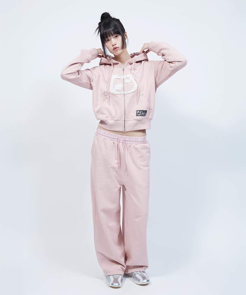 LMR Star Applique Point String Sweatpants Pink