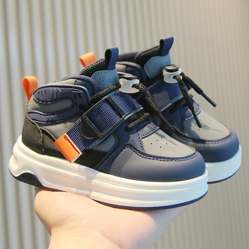 Kindersportschuhe 2025 Frühling und Herbst Jungen Freizeitschuhe High-Top Mädchen Brotschuhe Dopamin Baby Papa Schuhe