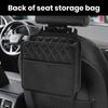 Car Seat Storage Bag Waterproof Artificial Leather Hanging Organizer Easy To Clean Stain-resistant Small Items Storage Car Accessories for SUV