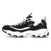 DLites 1.0 Leder Textil Bequem Mode Atmungsaktiv Leicht Niedrig geschnitten Väter Schuhe Herren Sneaker Weiß Schwarz 52675-BKW