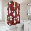 TU Winter Snowflake Shower Curtain Cute Snowman Holiday Bathroom Decor Festive Xmas Pattern Waterproof Fabric