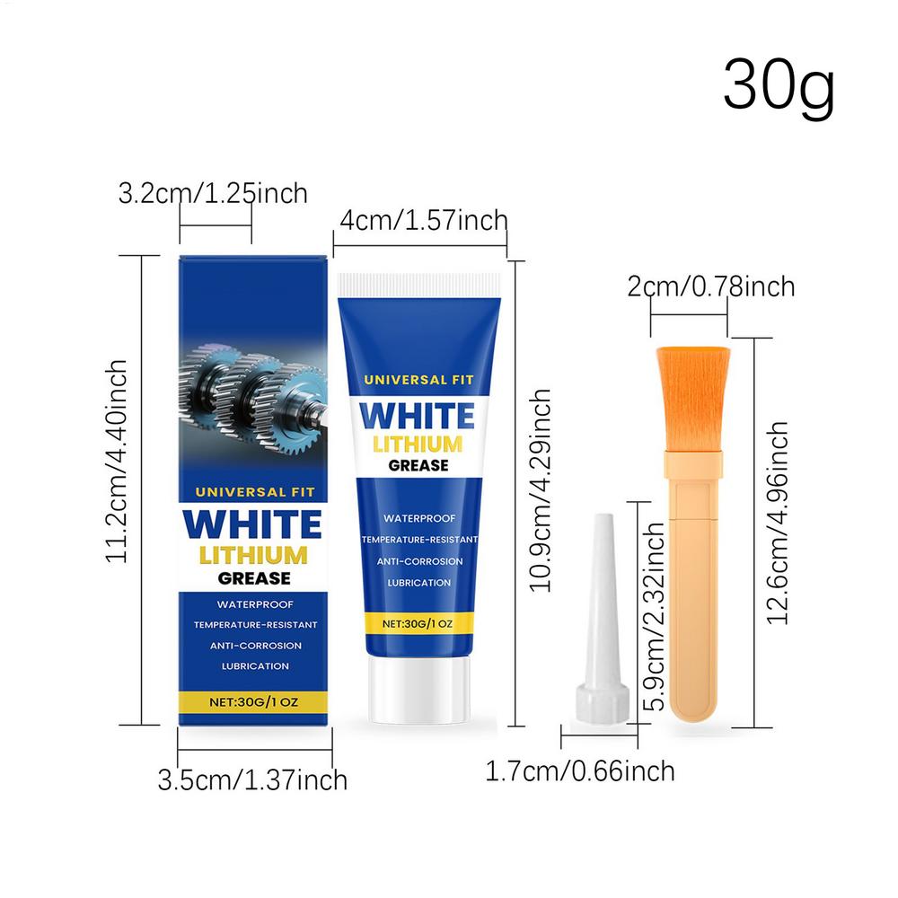White Lithium Grease Lubricant Waterproof Bearing & Hinge Lube for Garage Door Automotive Parts Metal Protection