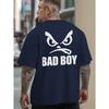 European Size BAD for Man Summer Outdoor Sports and Casual Large-size Short-sleeved T-shirts, Men's Trendy Fashion Prints, Loose Base Shirts