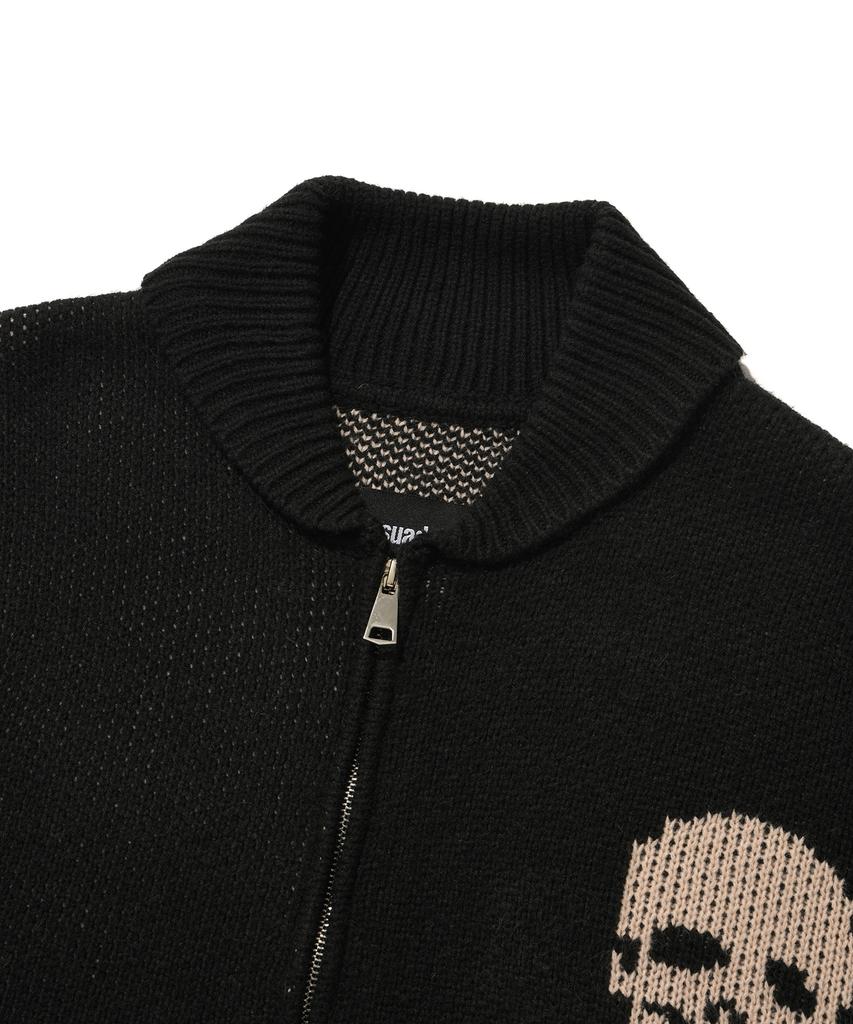 Seuweideu Skull Cowichan Sweater [Black]