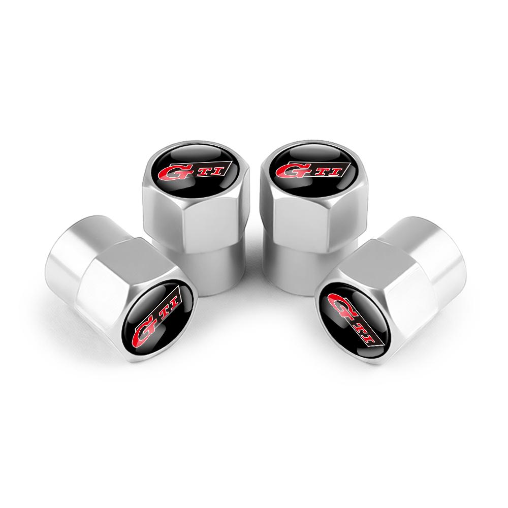 for Volkswagen Rline GTI R 4 Motion Caddy CC Golf Bora Beetle Polo 4Pcs Car Wheel Tire Valve Cap Airdust Cover Auto Accessories