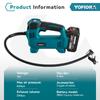 Yofidra Cordless Electric Air Pump High Pressure With Digital Display Portable Rechargeable Car Inflatable Pump For Makita 18V Battery