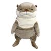 Shinada Global Serie Mochi Mochi Nutria Gris (METRO) Nutria de Peluche Animal 14 x 14 x 22cm MOKW-0230G