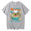 Nine Sols Yi Ramen T Shirt Fashion Men Aesthetic Funny Cute Cat Noodle T-Shirt Unisex High Quality Noodles Cotton Tees