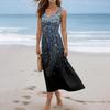 Sleeveless Floral Print Midi Dress with Scoop Neck and A Line for Women Casual Summer Wear
