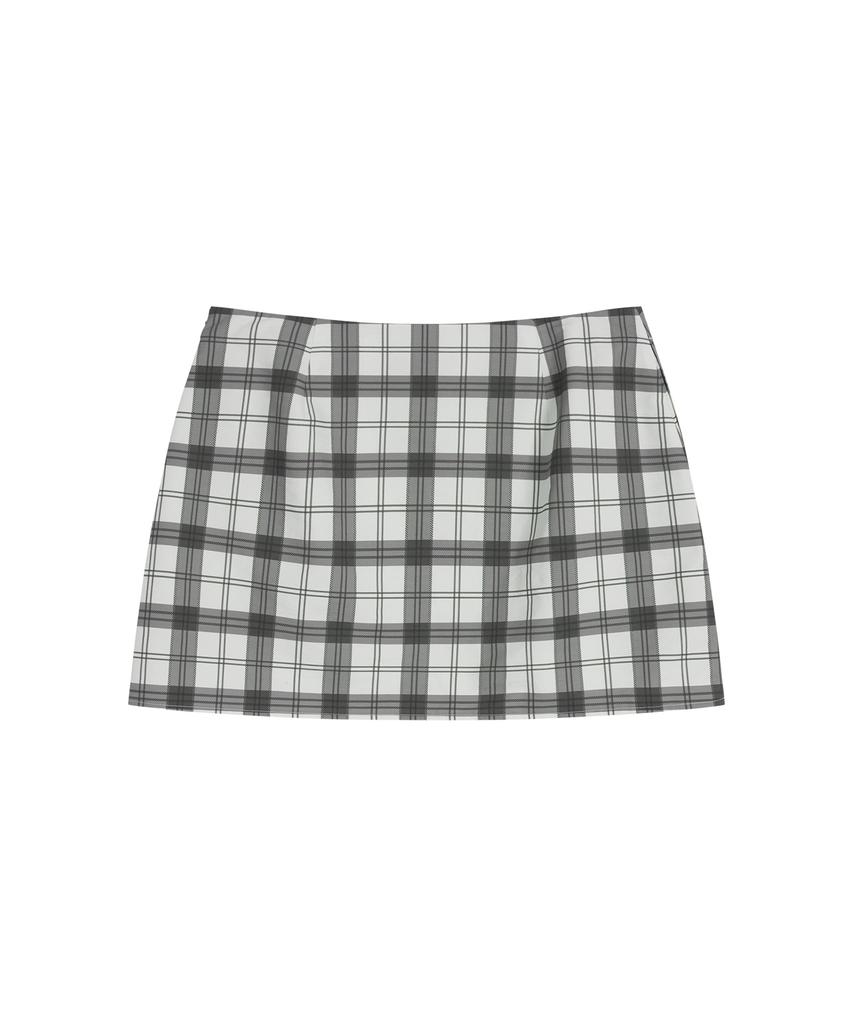 Rest And Recreation Rr Check Mini Skirt - Ivory