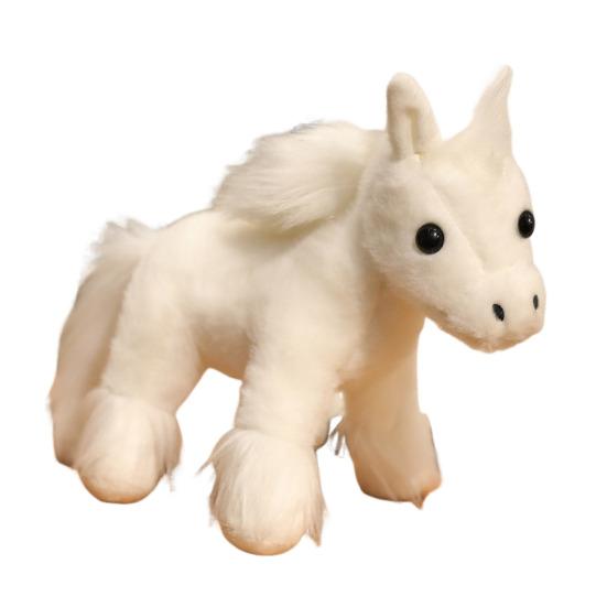 Horse Plush Toy Realistic Horse Stuffed Animal 12" Collectible Horse Soft Soft Animal Doll Pillow for Kids