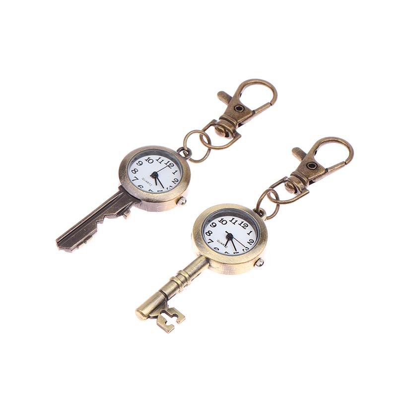 Cute Lovely  Brand   Style Pocket Pendant Key Ring Chain Quartz Dress Watch