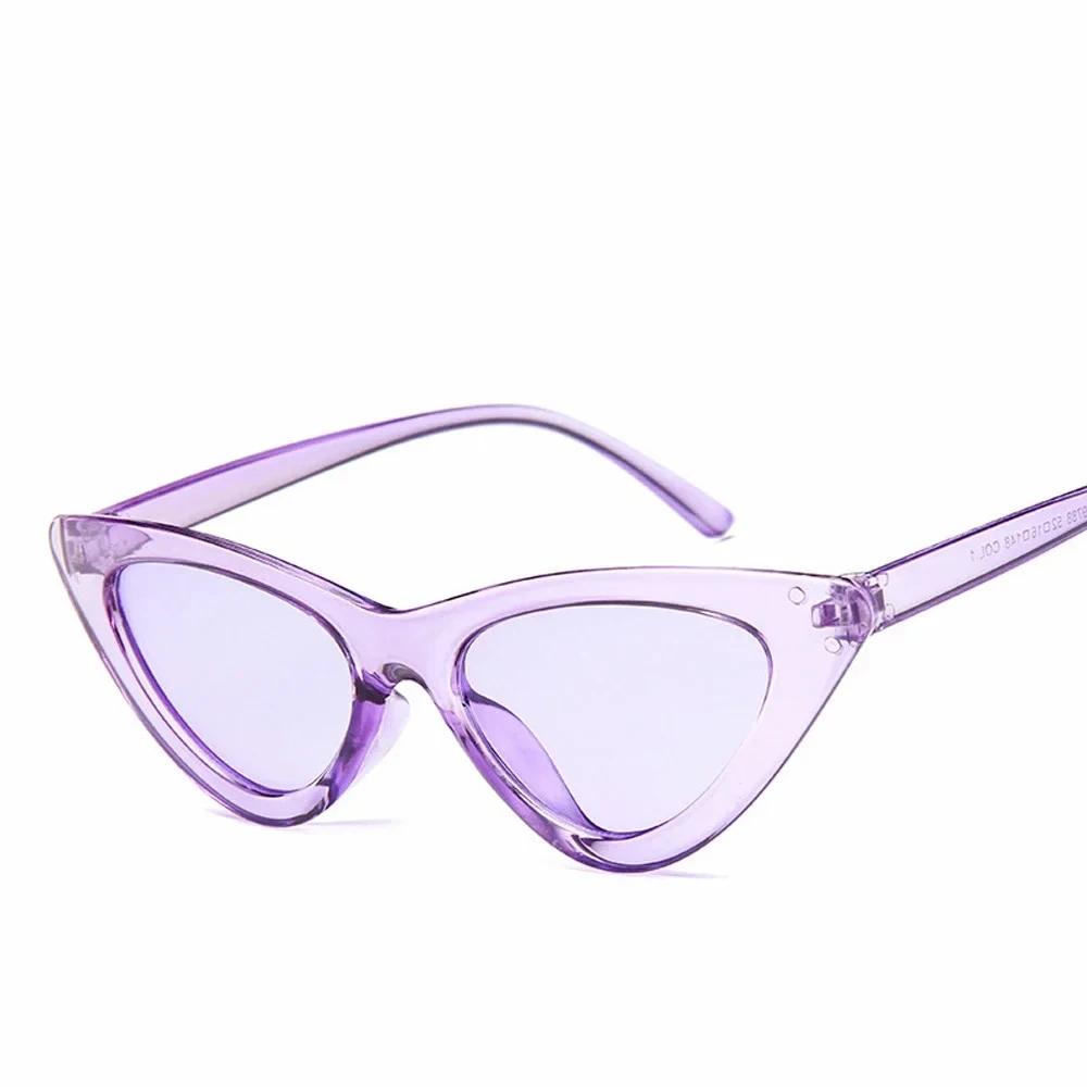 Klassieke Vintage Cat Eye Zonnebril voor Dames Sexy Retro Kleine Kattenoog Zonnebril Merk Designer Stijl Kleurrijke Bril voor Vrouwen Oculos De Sol