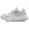 Li Ning CF Qian Hang Ce Trendige Lässige Stoßdämpfende Rutschfeste Niedrige Lifestyle-Schuhe Damen Sneaker Wolkenweiß AGLR172-1