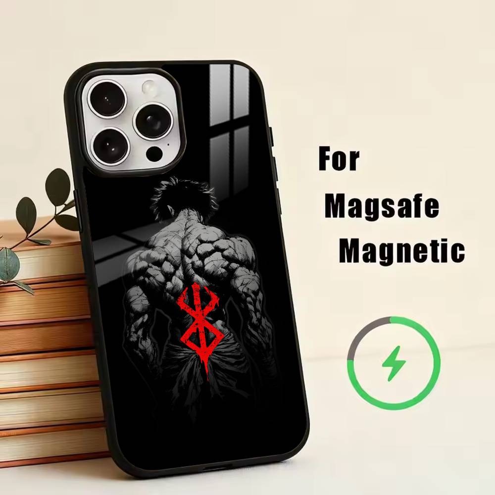 Comic HH-Hanma Baki  Phone Case For iPhone17,16,15,14,13,12,11 Plus,Pro Magnetic with Magsafe Wireless Charging