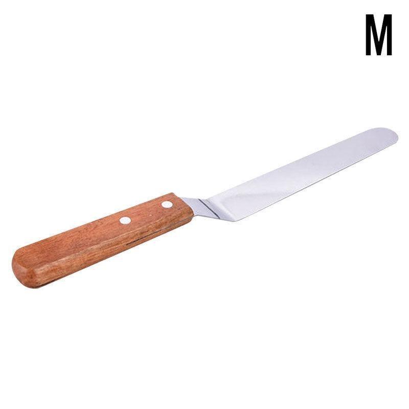 Premium Quality Stainless Steel Wooden Handle Icing Spatula Set 4-inch 5-inch 10-inch
