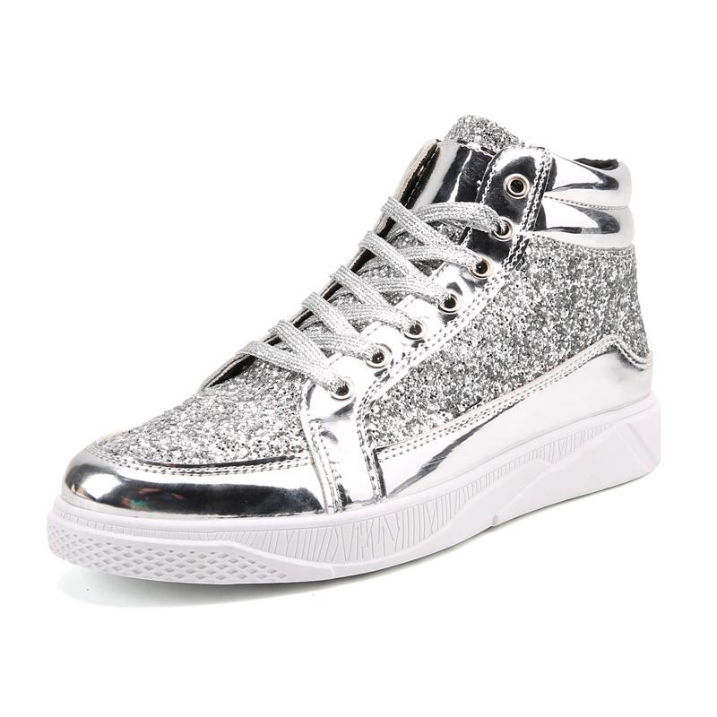 Unisex Sneakers Casual Shoes for Women Sequin Platform Sneakers Men's High-tops Walking Shoes