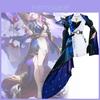 Luxurious Jade Cosplay Costume Comfortable Polyester Fabric Anime Roleplay Outfit