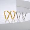 Real Gold Plated Minimalist Heart Luxury Design Ear Cuffs