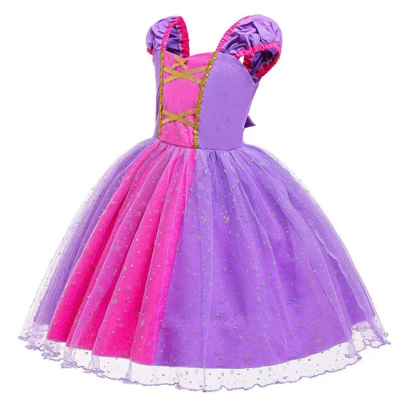 Princess Sofia Dress Long Gown Kids Costume Sleeveless Party Performance Dress for Girls
