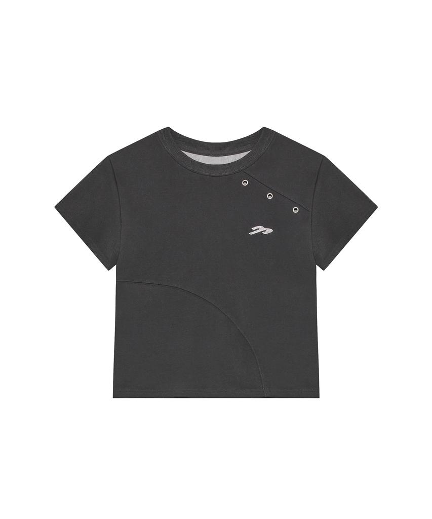 Tansanmageunesyum Songi Songi X Carbonated Cut-Out Eyelet T-Shirt (Charcoal)