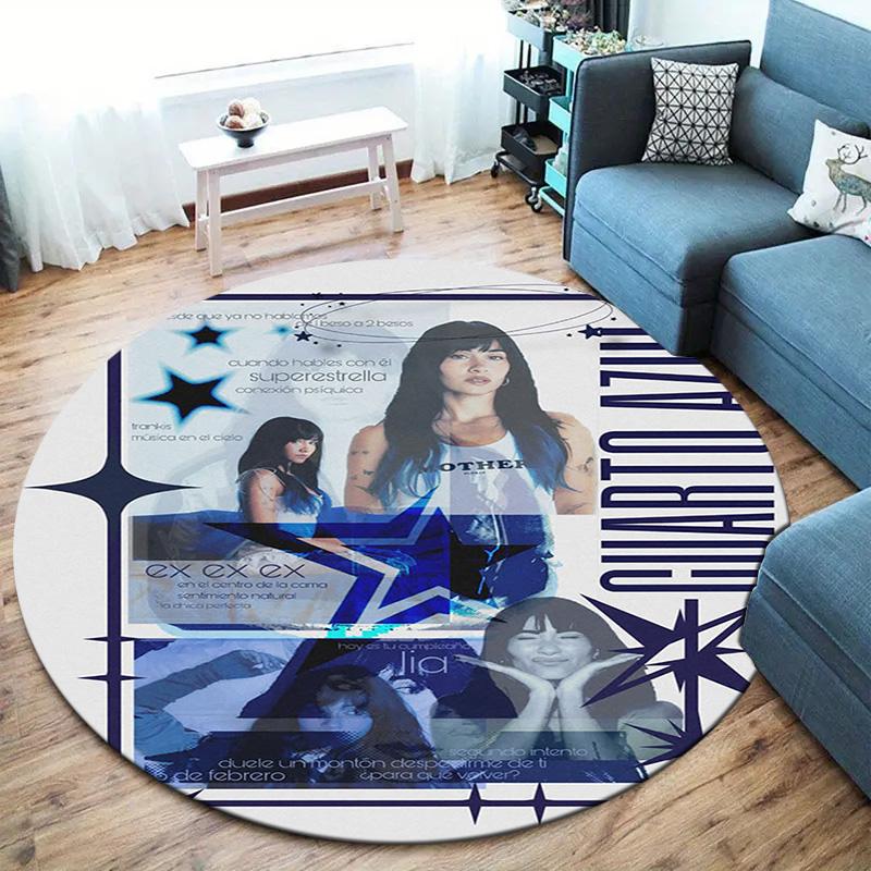 Aitana Round Area Rug,Carpet Rug for Living Room Bedroom Sofa Playroom Decor,Non-slip Floor Mat