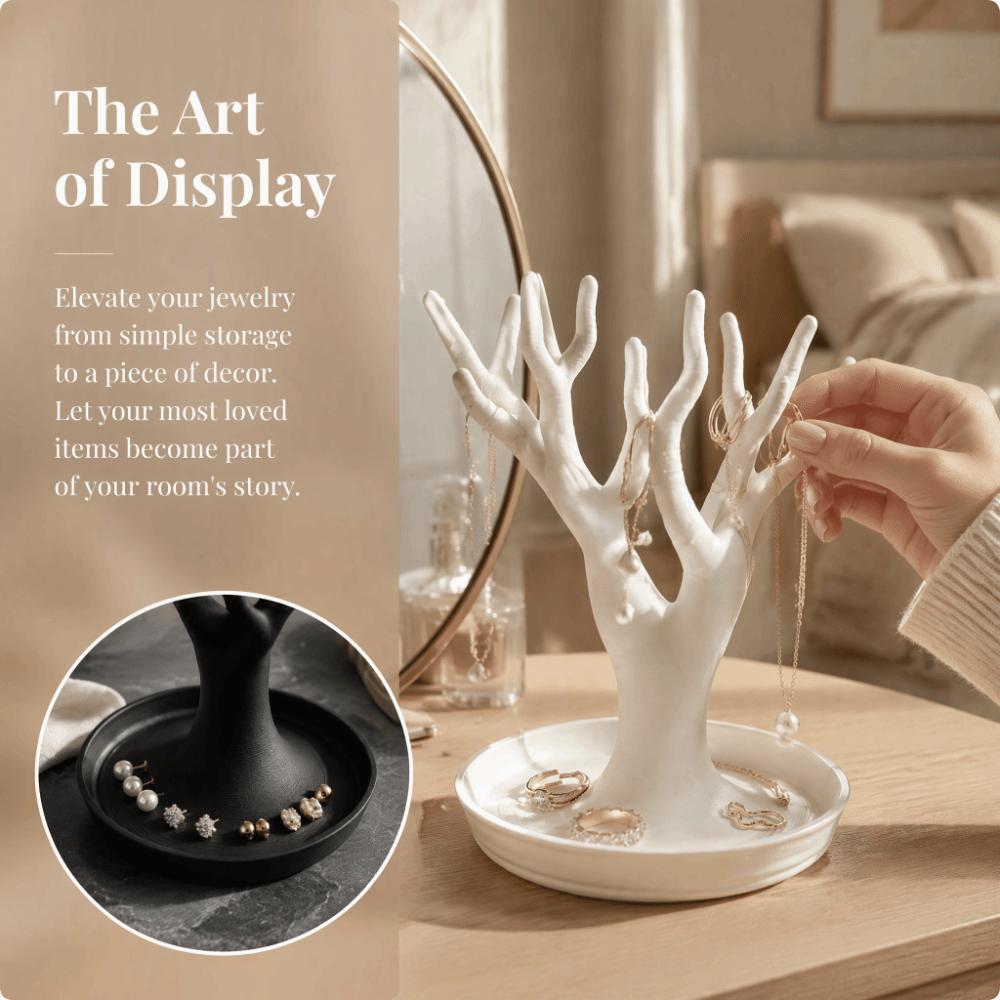 Simulated Tree-shaped Organizer Decorative Figurine Tree Jewelry Display Stand for Dressing Table