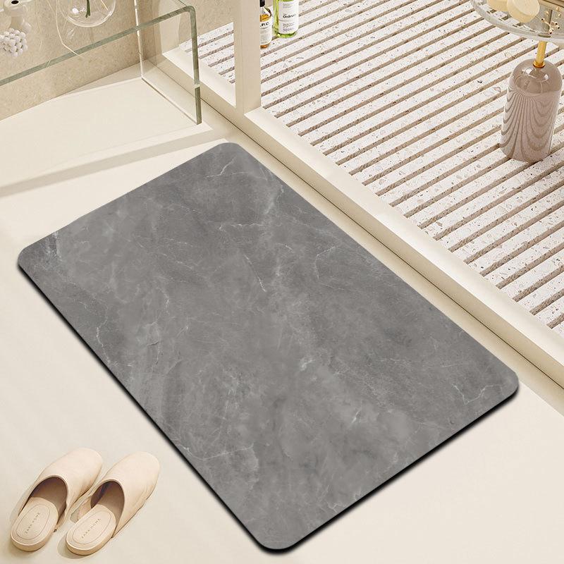 Cross-border Marble Diatom Mud Floor Mat Bathroom Absorbent Mat Entrance Door Mat Toilet Non-slip Quick-drying Foot Mat