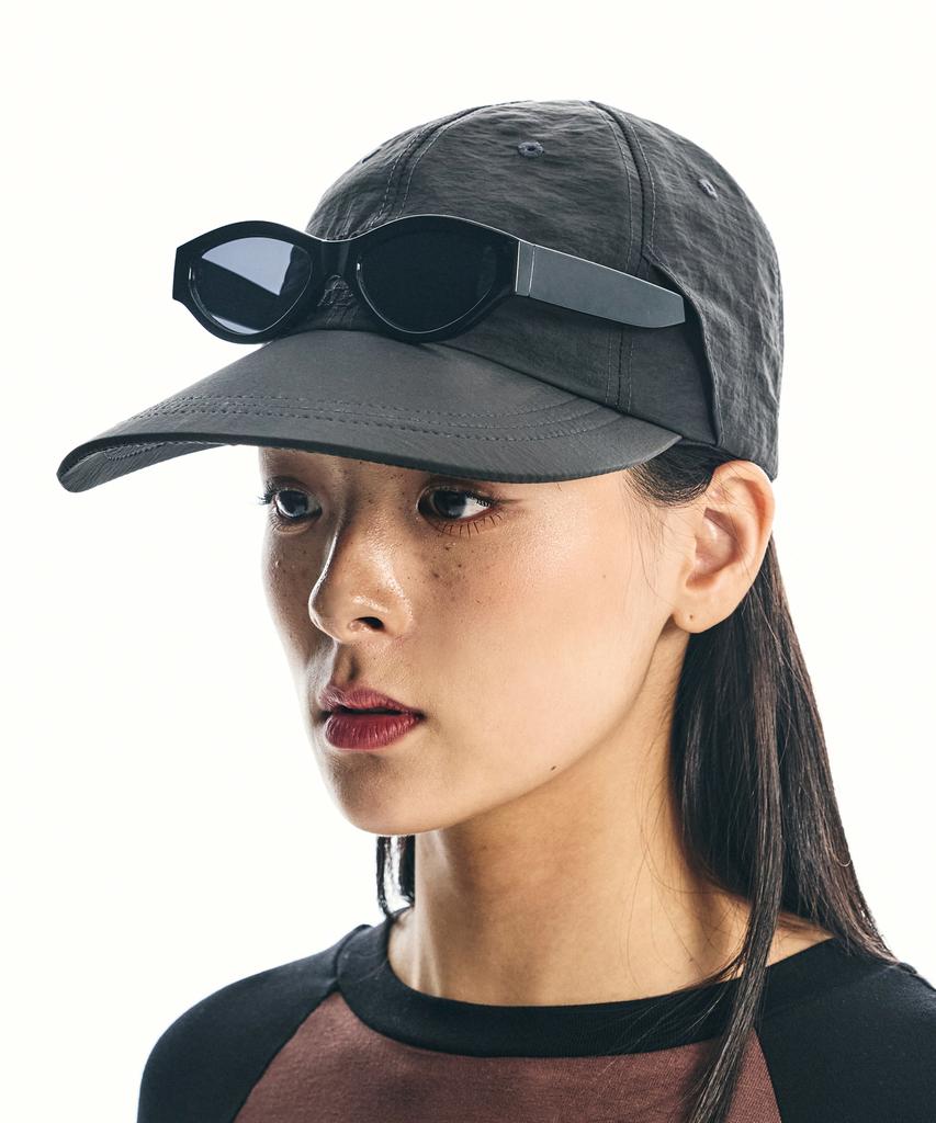 SSY Slow Workers Club Nylon Long Bill Cap Black