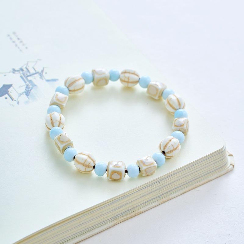 Keramik Armband Schmuck Mode Blume Glasur Perle Armband Multicolor Casual Bohemian Armband
