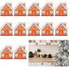 12Pcs Decorative Knob Covers, Plastic Gingerbread House Knob Covers, Coral House Decorative Buttons Protector Knobs Button Door Grips for Christmas De