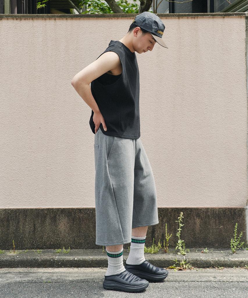 XERO Curved Line Over Sweat Shorts [Melange Charcoal]