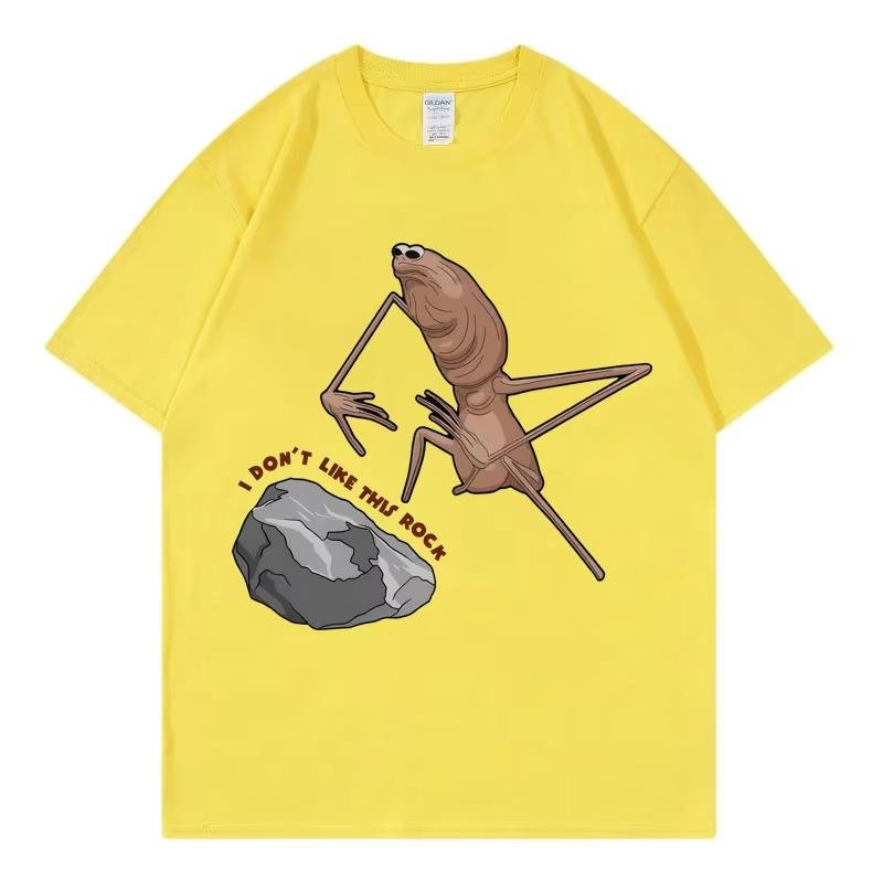 I Don't Like This Rock Marcus The Worm Funny Meme T-shirt Men's Women Casual Short Sleeve T-shirts High Quality T Shirts