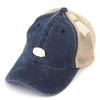 Cappellino in rete blu navy con lavaggio pigmentato chimico universale