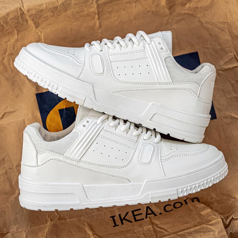 Chaussures pour hommes, petites chaussures blanches respirantes d'automne, design pour jeunes, sport, plateforme, décontractées, tendance