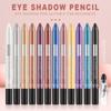 Shimmer Eyeshadow Stick with Sharpener, Long-Lasting Pearl Eyeshadow Pen, Waterproof Eye Makeup