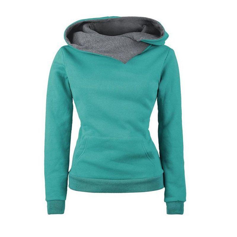 Stylowy damski sweter z kapturem, bluza, topy, idealne na jesień i zimę