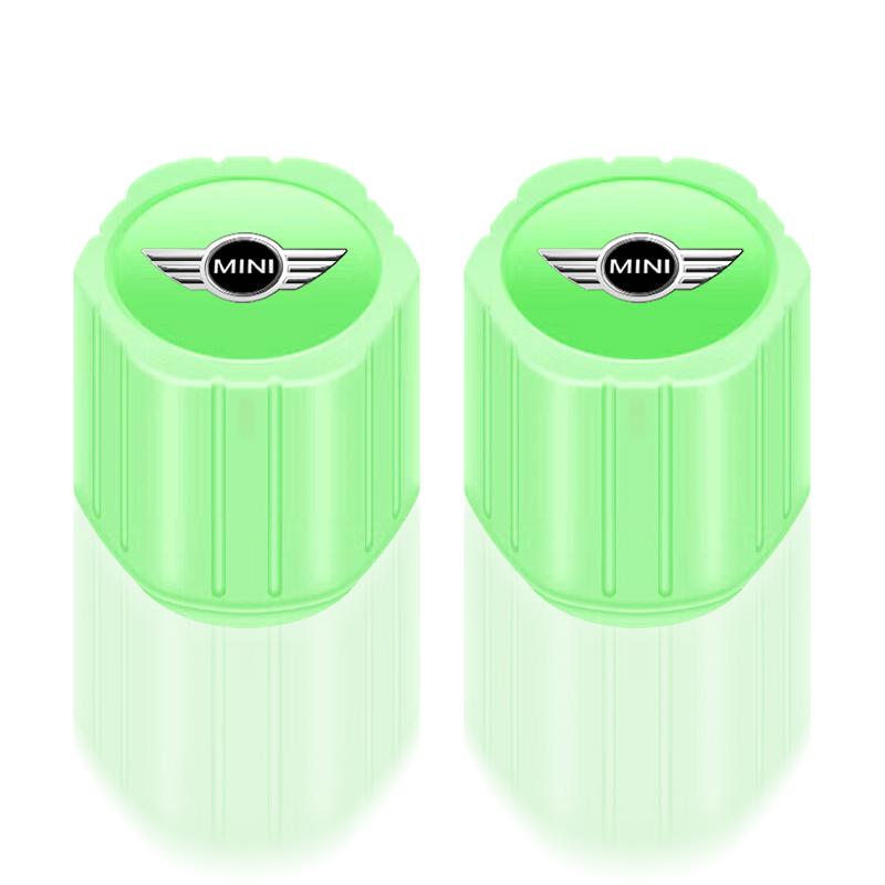 Luminous Car Tire Valve Caps Fluorescent Motorcycle Wheel Tyre For Mini Cooper One S Clubman R50 R53 R56 R60 F55 F56 R57 R58 R59