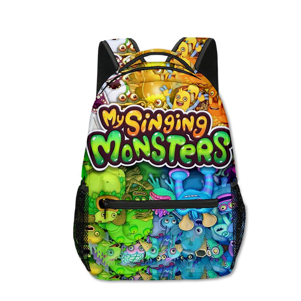 Luxury Novelty my singing monsters student Bookbag Notebook Backpacks 3D Print Oxford Waterproof Boys/Girls Travel Backpacks