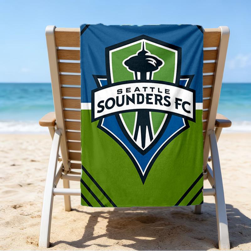 Fc Crest Design Printed Beach Towel, Super Soft Microfiber, Perfect Gift Birthday, for Pool, Beach, Travel, for Family and Friends