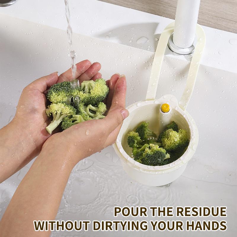 Creative Kitchen Sink Hanging Strainer Basket Detachable Openable Bottom Cover Kitchen Garbage Filter Quickly Drain Clean Rack