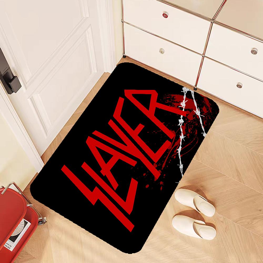 Tapis de Bain Musique Groupe Heavy Metal S-Slayer Style Nordique Tapis de Porte Maison Tapis de Bain-Toilettes Chambre à Coucher Tapis de Porte Bienvenue