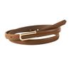 Imitation Leather Women Belt U-shaped Buckle Adjustable Waistband Solid Color Dress Shirt