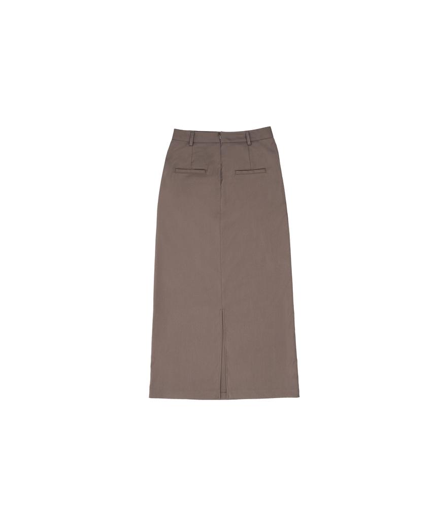 320 Showroom 1Cargo Pocket Long Skirt Khaki Brown