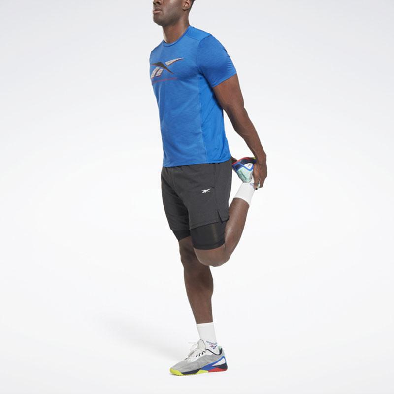 Reebok Solid Color Fitness Training Running Shorts Men shorts Gray HG4065